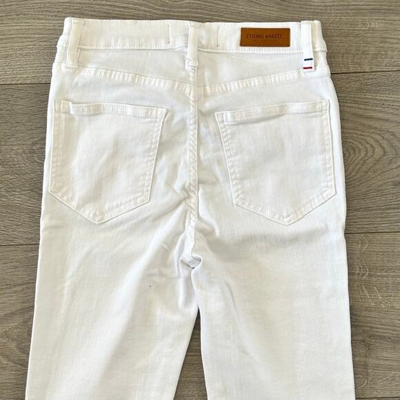 Etienne Marcel White High Rise Red Ankle Zipper Skinny Jeans Size 26 NWT $245 - Picture 7 of 12
